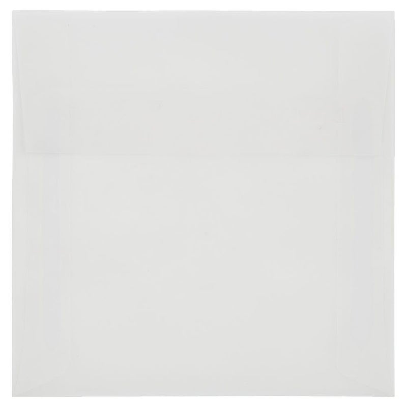 LUXPaper Square Invitation Envelopes | Peel & Press | 5" x 5" | Clear Translucent | 30lb. Text | 50 Qty - Image 3